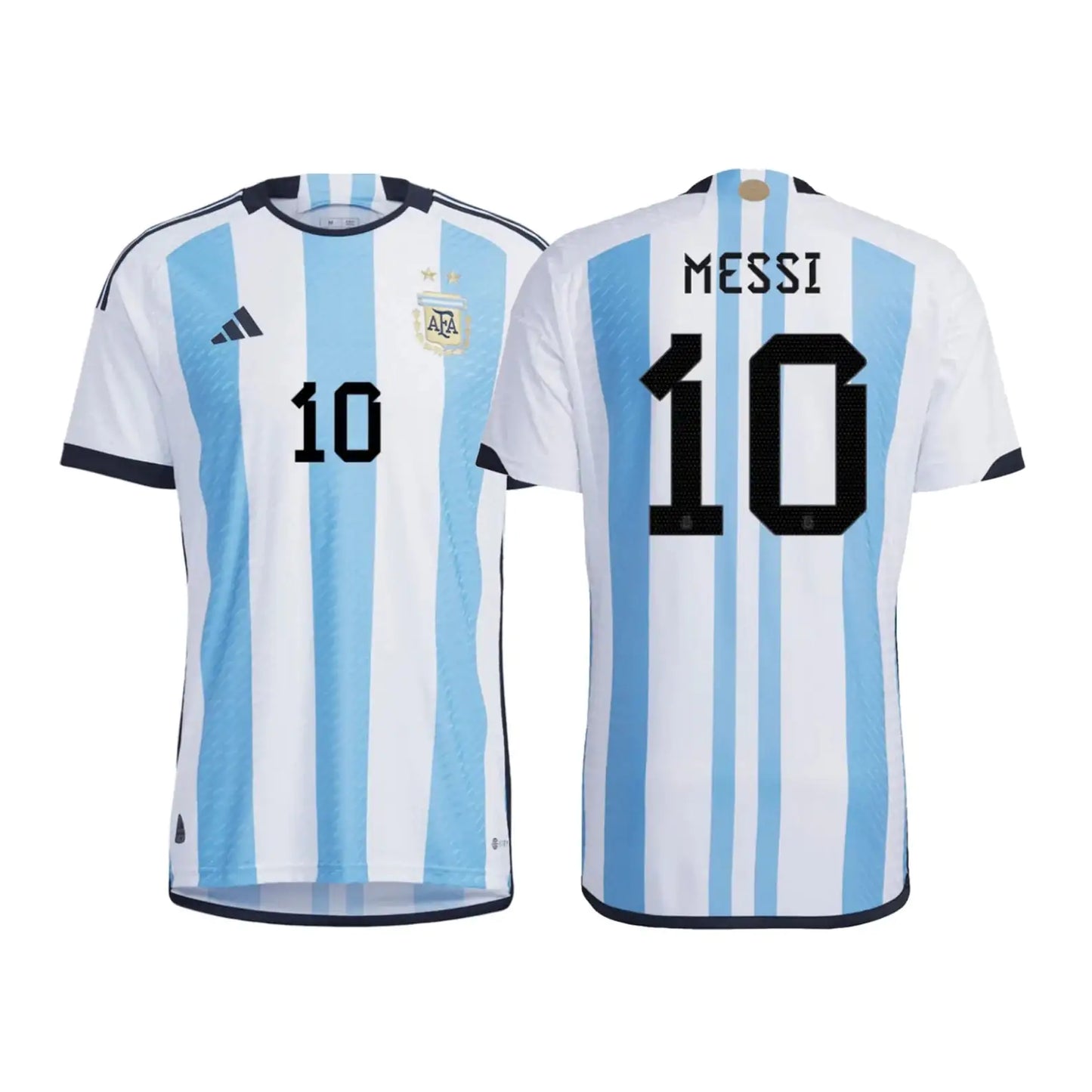 Messi Premium Football 2022 Argentina World Cup Champions Jersey - Home Jersey by Adidas